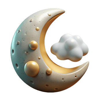 dramatic traditional Lunar Lullaby Transparent Background with Gentle Lighting detailed png