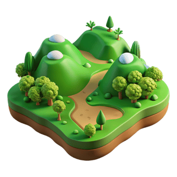 magnificent abstract Lush Green Landscape Cutout Terra Verde Valley View authentic png