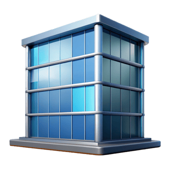 unforgettable retro Modern office building window, reflective glass, with Transparent Background handcrafted png