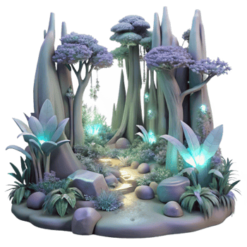 dramatic creative Lyrax Luminance Forest Creature Cutout Front View authentic png