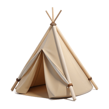 stunning memorable Teepee canvas covering, with Transparent Background png