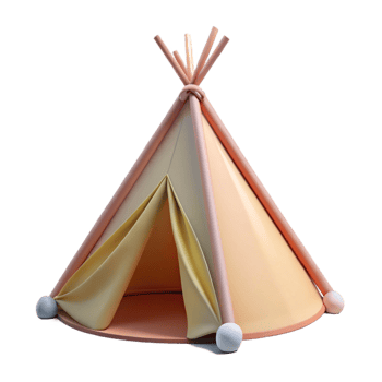 majestic playful avant-garde Teepee canvas covering, with Transparent Background perfect clarity png