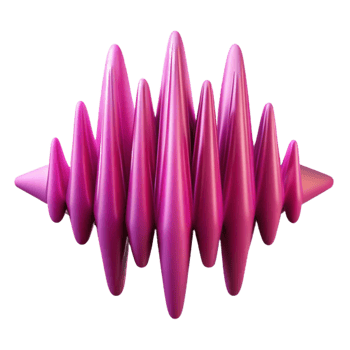 wonderful modern Magenta Soundwave Peaks Isolated with Bright Colors exclusive png