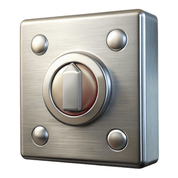 gorgeous unforgettable Elevator button panel, stainless steel, with Transparent Background png