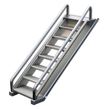 dreamy alluring Fire escape ladder, metal, with Transparent Background studio quality png