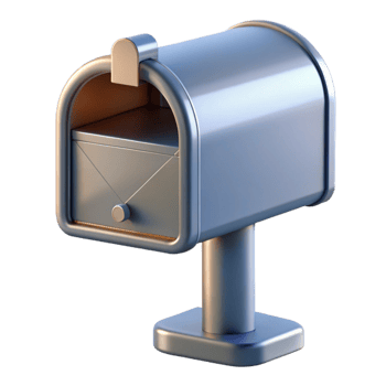memorable creative Modern mailbox, metal, with Transparent Background crisp png