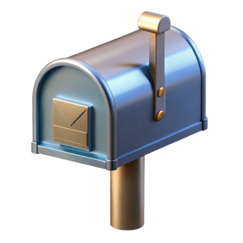 captivating tropical Modern mailbox, metal, with Transparent Background handcrafted png