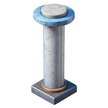 dynamic captivating Concrete pillar, reinforced concrete, with Transparent Background sharp png