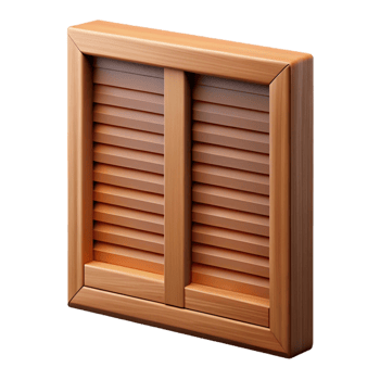 wonderful vintage Window shutter, wood, with Transparent Background crisp png