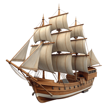extraordinary modern Majestic Tall Ship Cutout with Transparent Background original png
