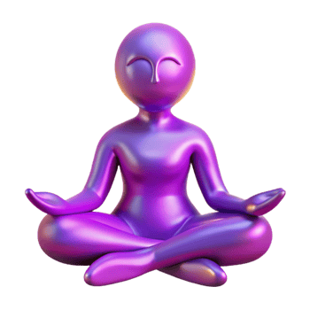 stunning creative Meditation Aura Violet Cutout exclusive png