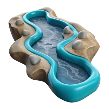 extraordinary minimalist Merging Streams Clear Water Cutout authentic png