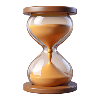 dreamy stunning A single, detailed, hourglass with swirling sand with Transparent Background exclusive png