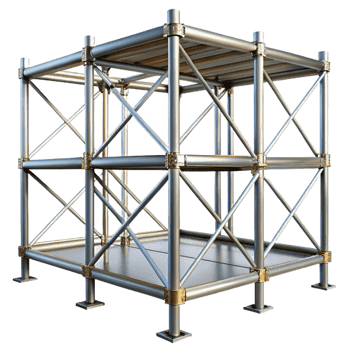 glorious minimalist Scaffolding section, metal, with Transparent Background flawless png