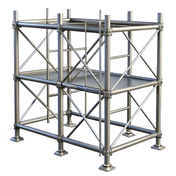distinctive elegant Scaffolding section, metal, with Transparent Background masterfully captured png