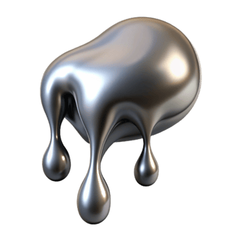 extraordinary artistic Metallic Fluid Drip Isolated with Shadow high quality png