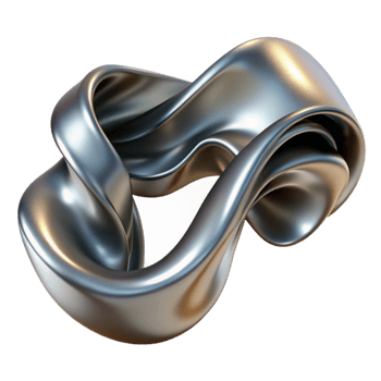 extraordinary contemporary Metallic Fluid Ribbon Cutout Bottom View high resolution png