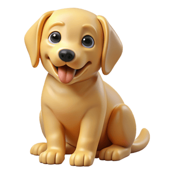 joyful immaculate Playful golden retriever puppy, sitting, tilting head with Transparent Background gallery standard png