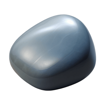 picturesque ethereal artistic Photorealistic hyper-specific image of a single polished river stone, grey and smooth, with Transparent Background 4K png