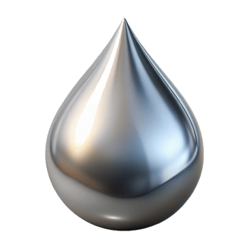 impressive traditional Metallic Liquid Drop Isolated on Transparent Background exclusive png