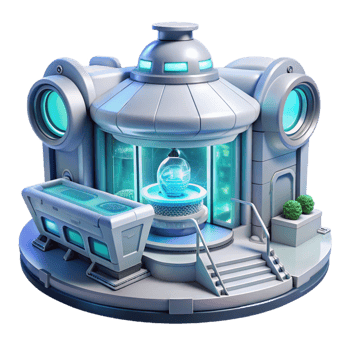 gorgeous coastal A futuristic research facility, sterile white environment, bright fluorescent lighting, scientific atmosphere, sci fi style, handcrafted png
