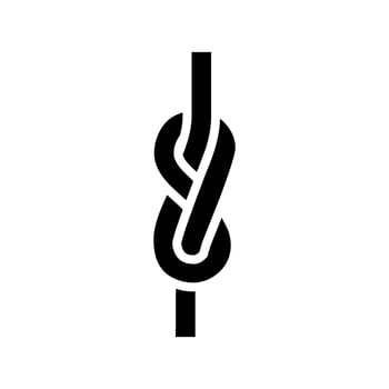 figure eight nautical knot glyph icon illustration vector