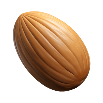 dreamy gorgeous Hyper-specific professional render of a single almond Isolated cutout with Transparent Background gallery standard png