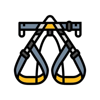 harness rock climbing color icon illustration vector