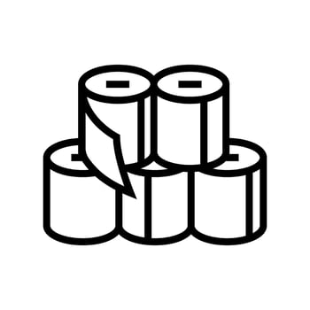stack toilet paper line icon illustration vector