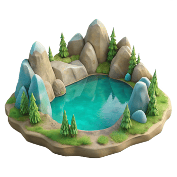 wonderful minimalist Minimalist Lake Landscape Transparent Background high resolution png