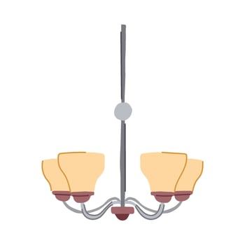 ceiling chandelier cartoon illustration vector