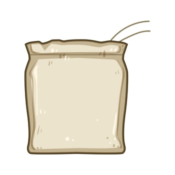 organic nut milk strainer bag cartoon illustration vector
