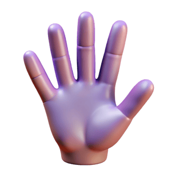 dramatic impressive A stylized human hand, reaching out, with detailed lines and shadows with Transparent Background genuine png