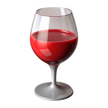 mesmerizing elegant A glass of red wine, partially filled, highly realistic with Transparent Background gallery standard png
