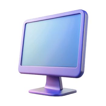 calm fascinating Computer monitor, widescreen display, with Transparent Background flawless png