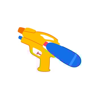 blaster water gun toy cartoon illustration vector