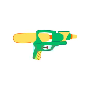 soak water gun toy cartoon illustration vector