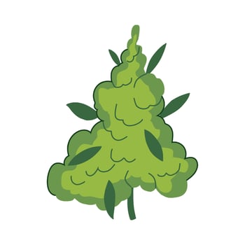 edibles weed bud cartoon vector