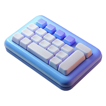 picturesque distinguished Wireless keyboard, minimalist design, with Transparent Background png