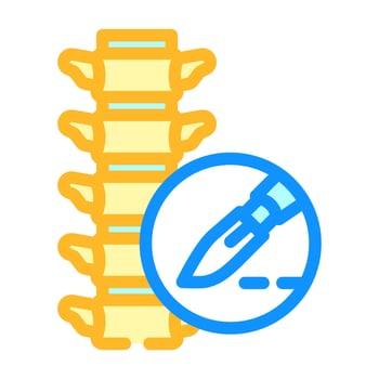 orthopedic surgery fracture injury color icon illustration vector