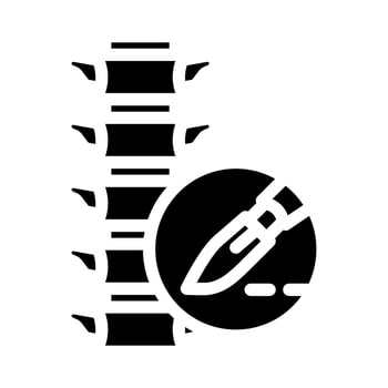 orthopedic surgery fracture injury glyph icon illustration vector