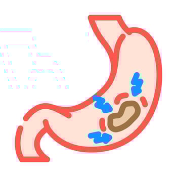 gastric ulcer gastroenterologist color icon illustration vector