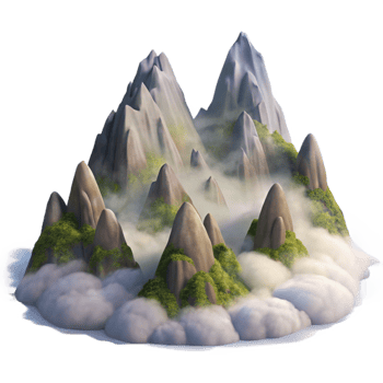 impressive creative Misty Mountain Vista Cutout Soft Lighting genuine png
