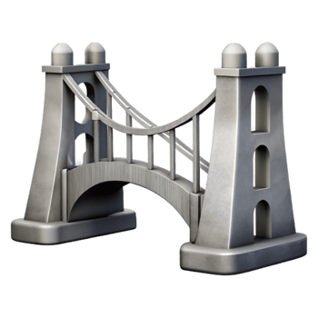 stunning modern Modern Bridge Silhouette with Gray Scale Gradient Cutout high resolution png