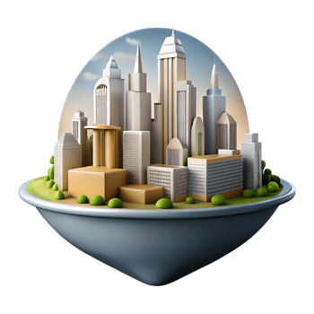 serene vintage Modern Metropolis Cutout with Sleek Design on Transparent Background genuine png