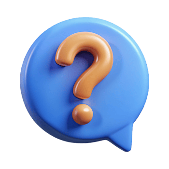 tranquil alluring A stylized speech bubble icon, with a question mark inside with Transparent Background museum quality png