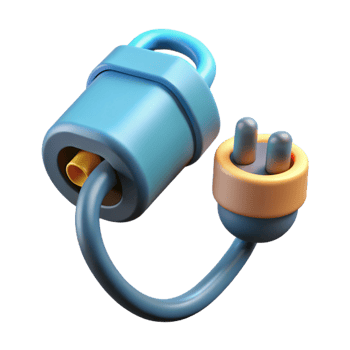 exquisite whimsical avant-garde Electric car charging cable, EV technology, with Transparent Background original png