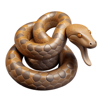 intense picturesque Snake, python, coiled with Transparent Background authentic png