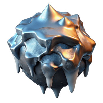 dramatic minimalist Molten Metal and Ice Collision Front View Transparent Cutout genuine png