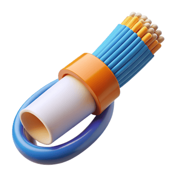 exquisite baroque Fiber optic cable, high-speed internet, with Transparent Background top-tier png
